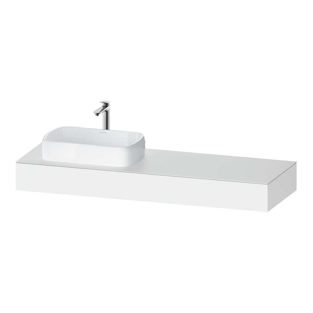 Duravit Collection One – Πάγκος Νιπτήρα – 1600 mm, νιπτήρας αριστερά – White Matt, Decor (QA4806018180000)
