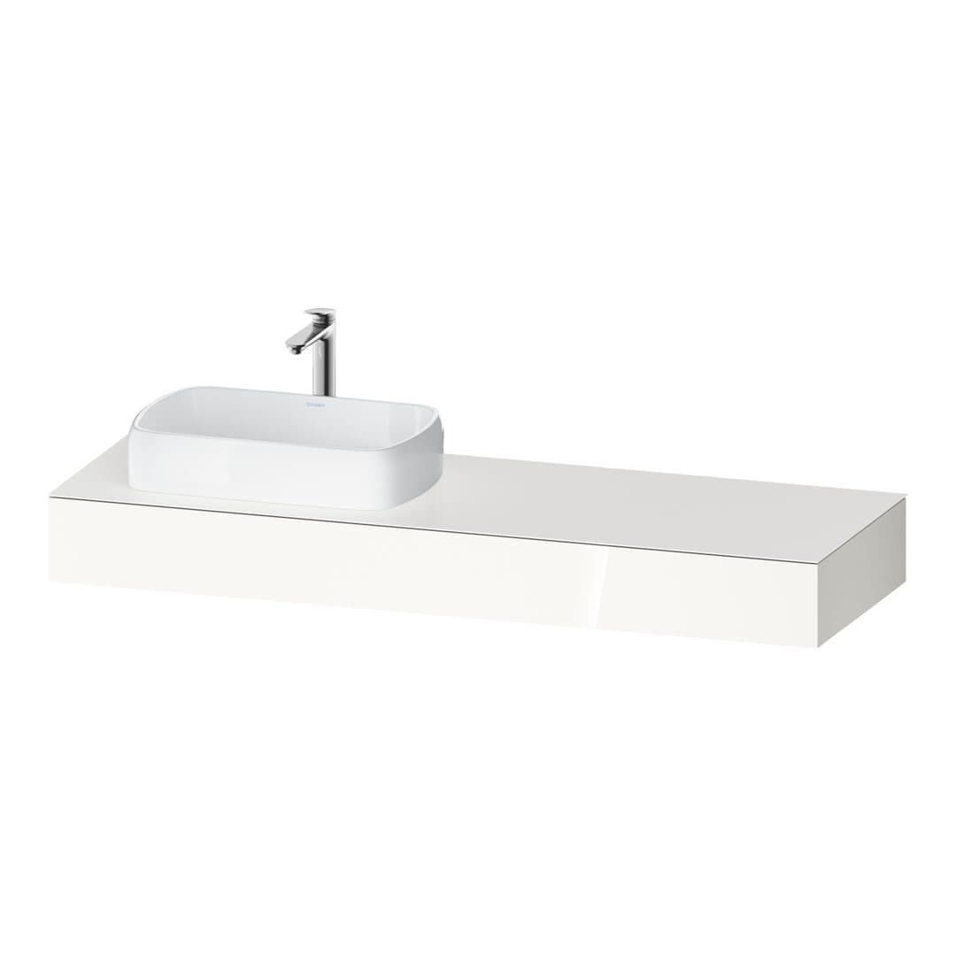 Duravit Collection One – Πάγκος Νιπτήρα – 1600 mm, νιπτήρας αριστερά – White High Gloss, Decor (QA4806022220000)