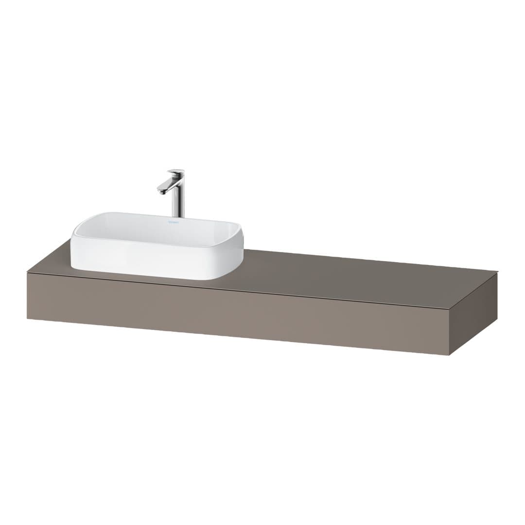 Duravit Collection One – Πάγκος Νιπτήρα – 1600 mm, νιπτήρας αριστερά – Basalte Matt, Decor (QA4806043430000)