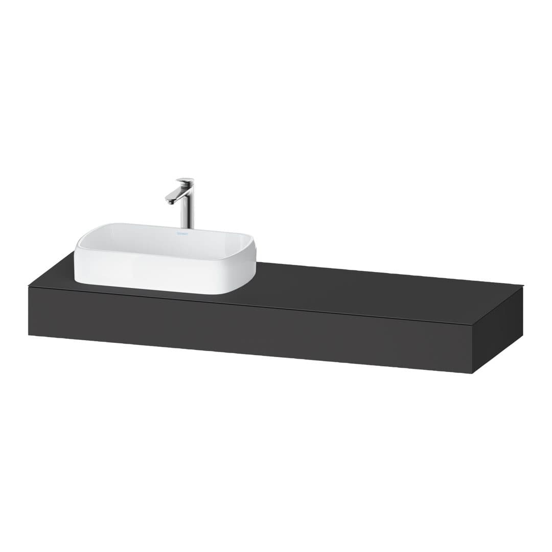 Duravit Collection One – Πάγκος Νιπτήρα – 1600 mm, νιπτήρας αριστερά – Graphite Matt, Decor (QA4806049490000)