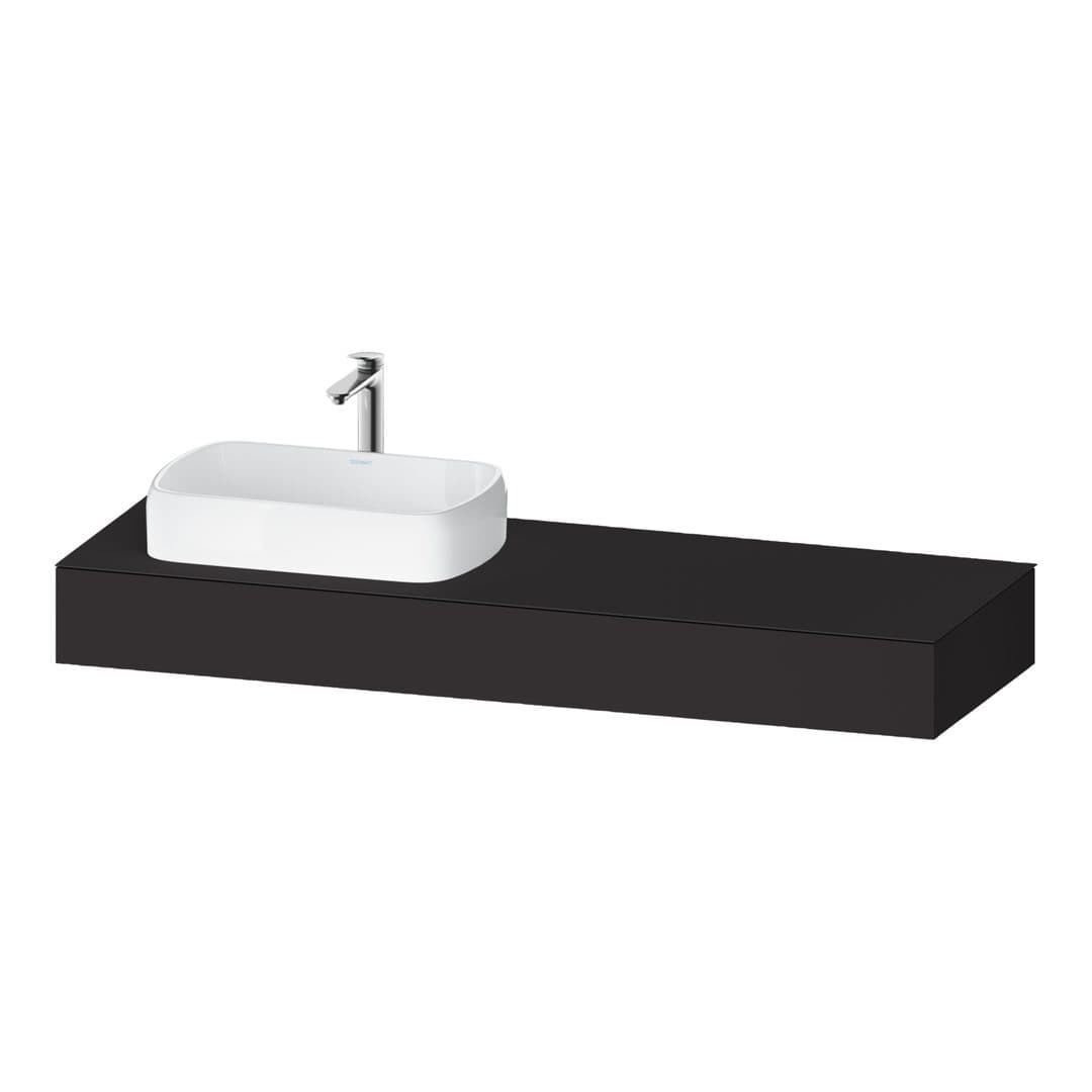 Duravit Collection One – Πάγκος Νιπτήρα – 1600 mm, νιπτήρας αριστερά – Graphite Super Matt, Decor (QA4806080800000)