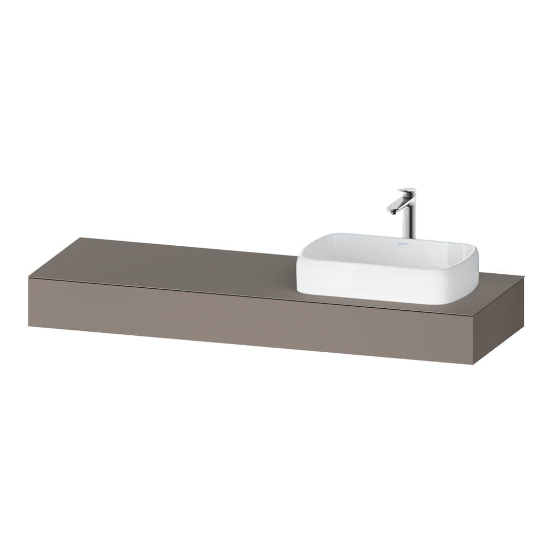 Duravit Collection One – Πάγκος Νιπτήρα – 1600 mm, νιπτήρας δεξιά – Basalte Matt, Decor (QA4807043430000)