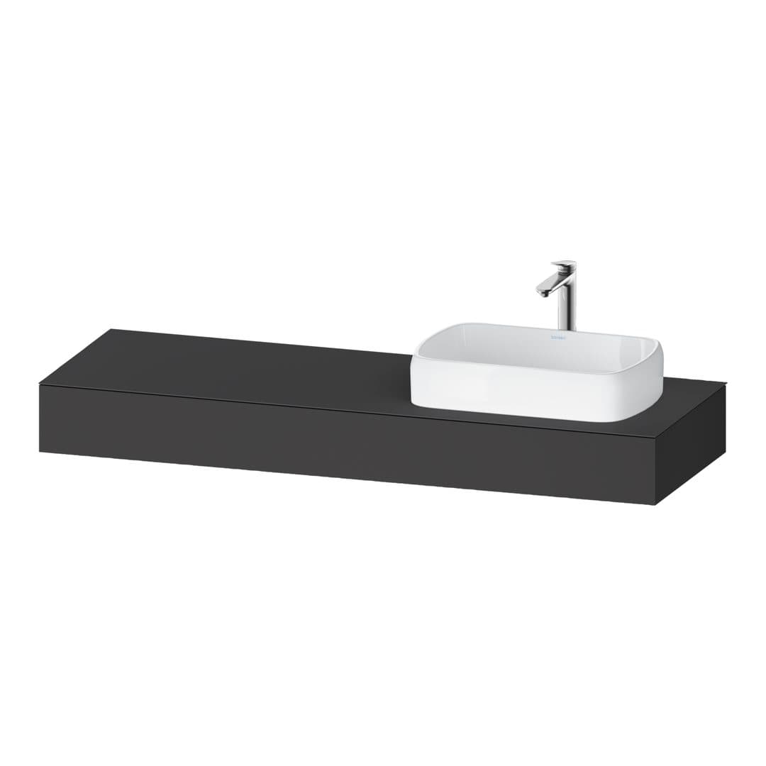 Duravit Collection One – Πάγκος Νιπτήρα – 1600 mm, νιπτήρας δεξιά – Graphite Matt, Decor (QA4807049490000)