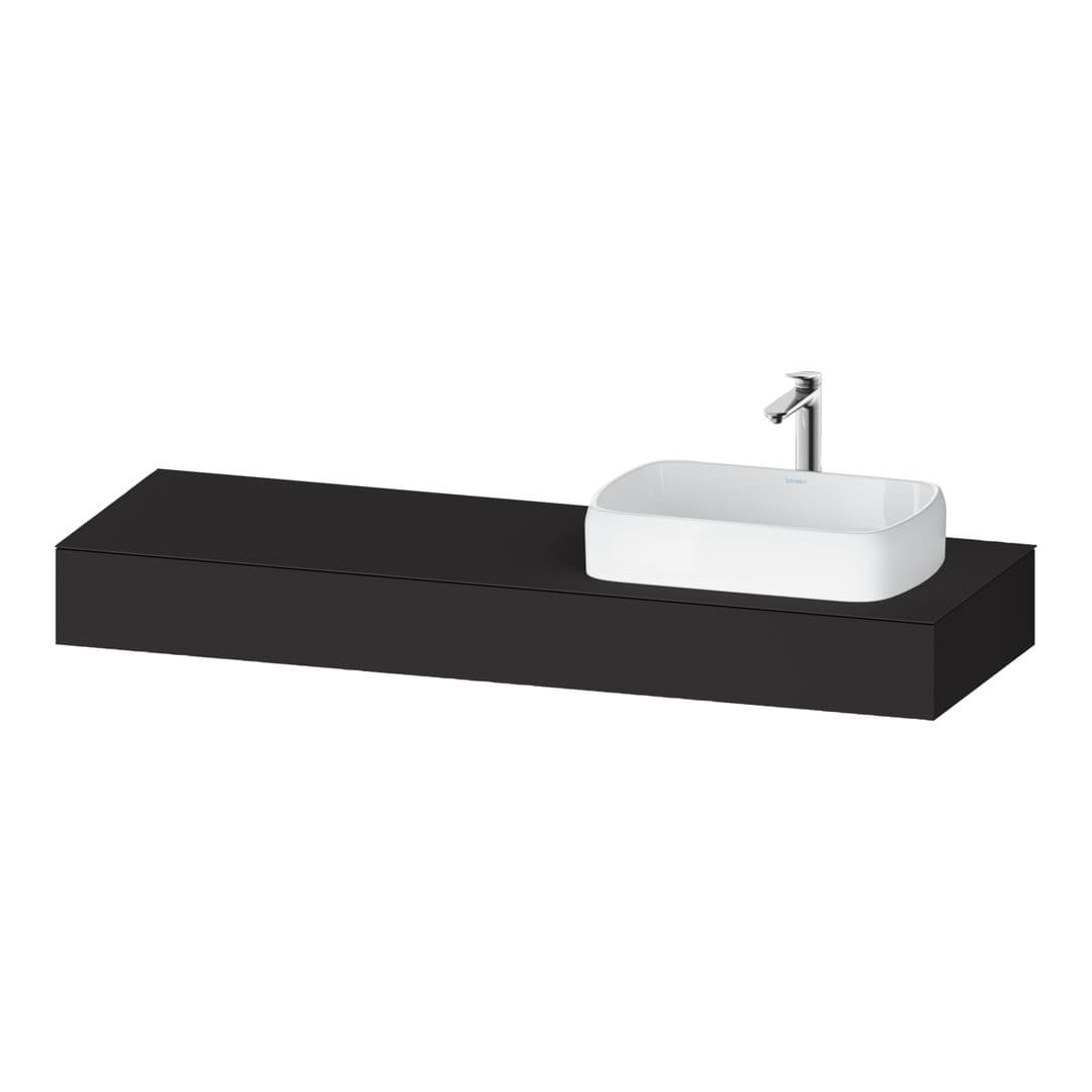 Duravit Collection One – Πάγκος Νιπτήρα – 1600 mm, νιπτήρας δεξιά – Graphite Super Matt, Decor (QA4807080800000)