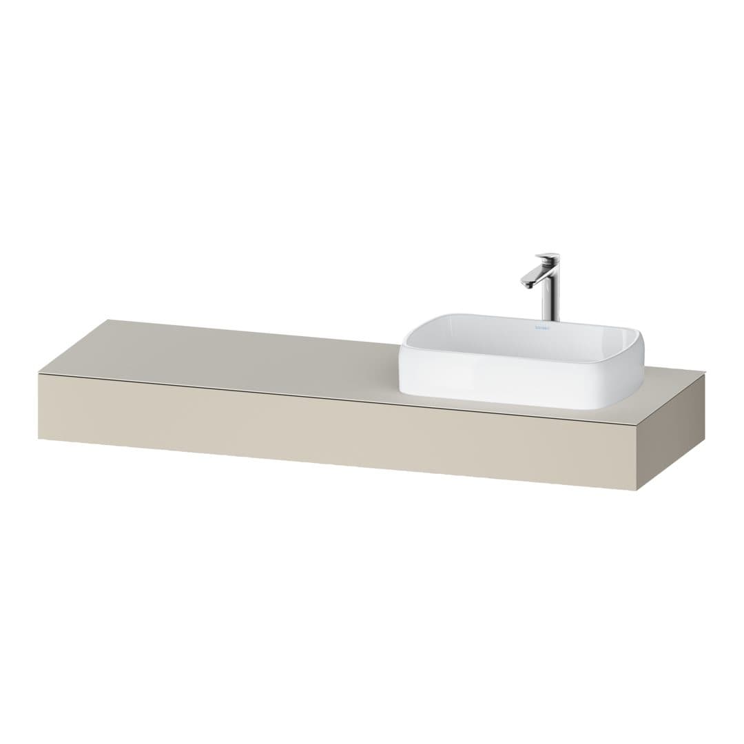 Duravit Collection One – Πάγκος Νιπτήρα – 1600 mm, νιπτήρας δεξιά – Taupe Super Matt, Decor (QA4807083830000)