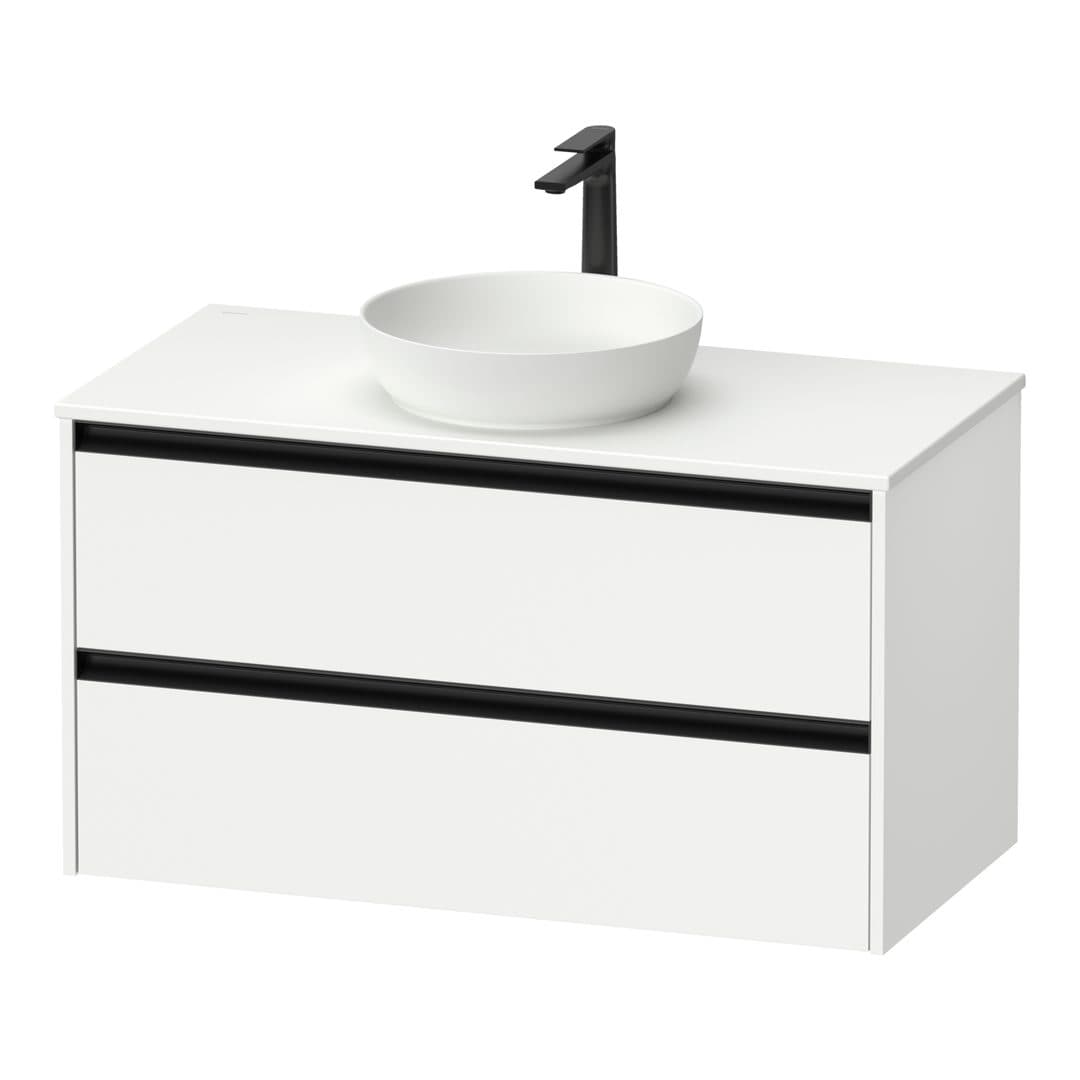 Duravit Sivida – Έπιπλο Νιπτήρα – 1010 mm, για κονσόλα, 2 συρτάρια, νιπτήρας κέντρο – White Matt, Decor (SV6976018180000)