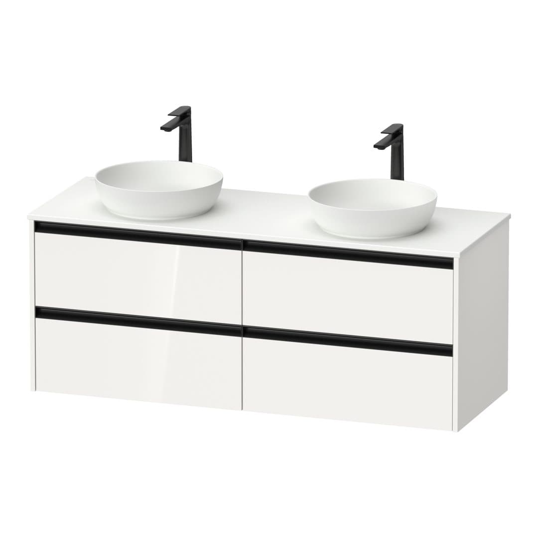Duravit Sivida – Έπιπλο Νιπτήρα – 1400 mm, για κονσόλα, 4 συρτάρια – White High Gloss, Decor (SV6978B22220000)
