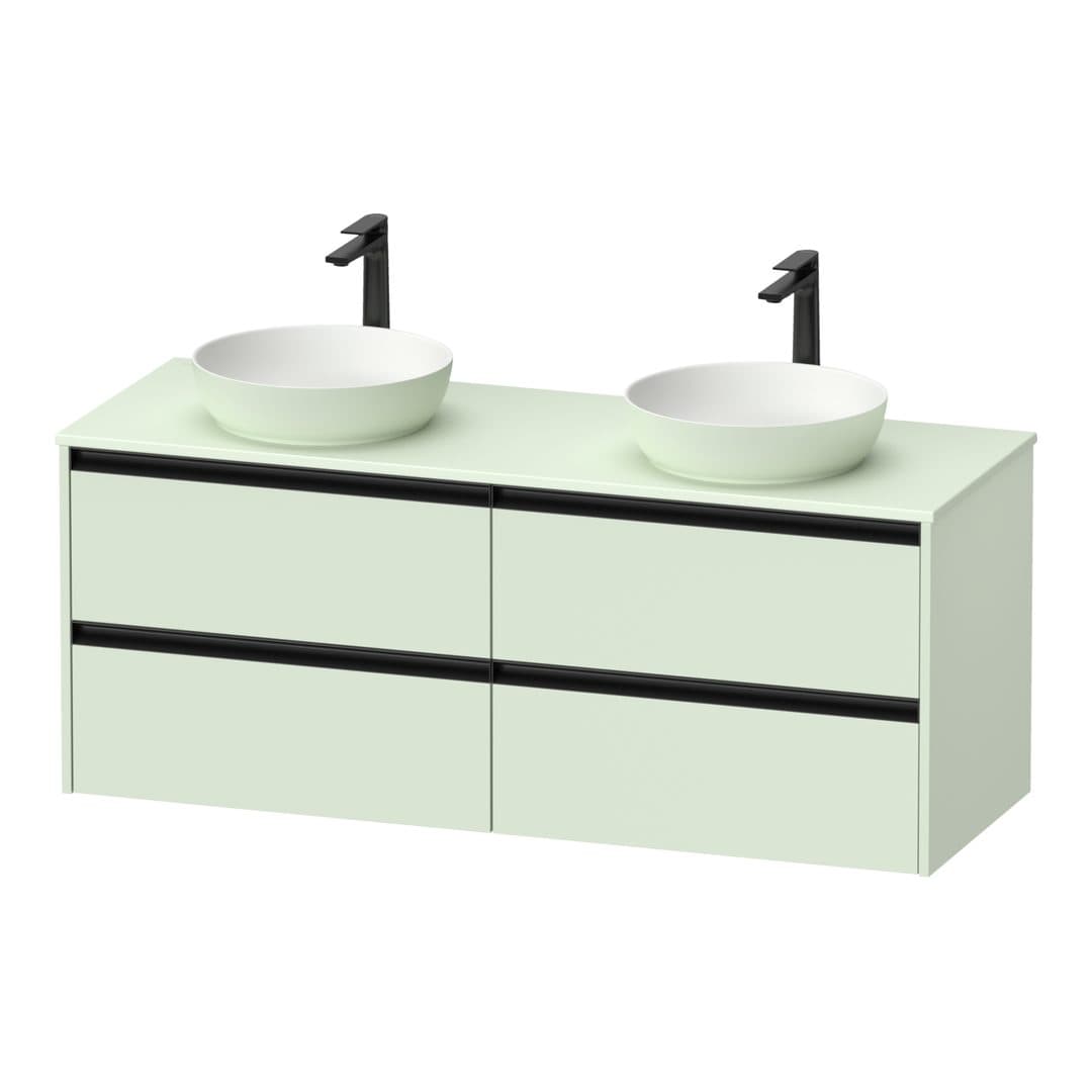 Duravit Sivida – Έπιπλο Νιπτήρα – 1400 mm, για κονσόλα, 4 συρτάρια – Pale Green Matt, Decor (SV6978BHHHH0000)