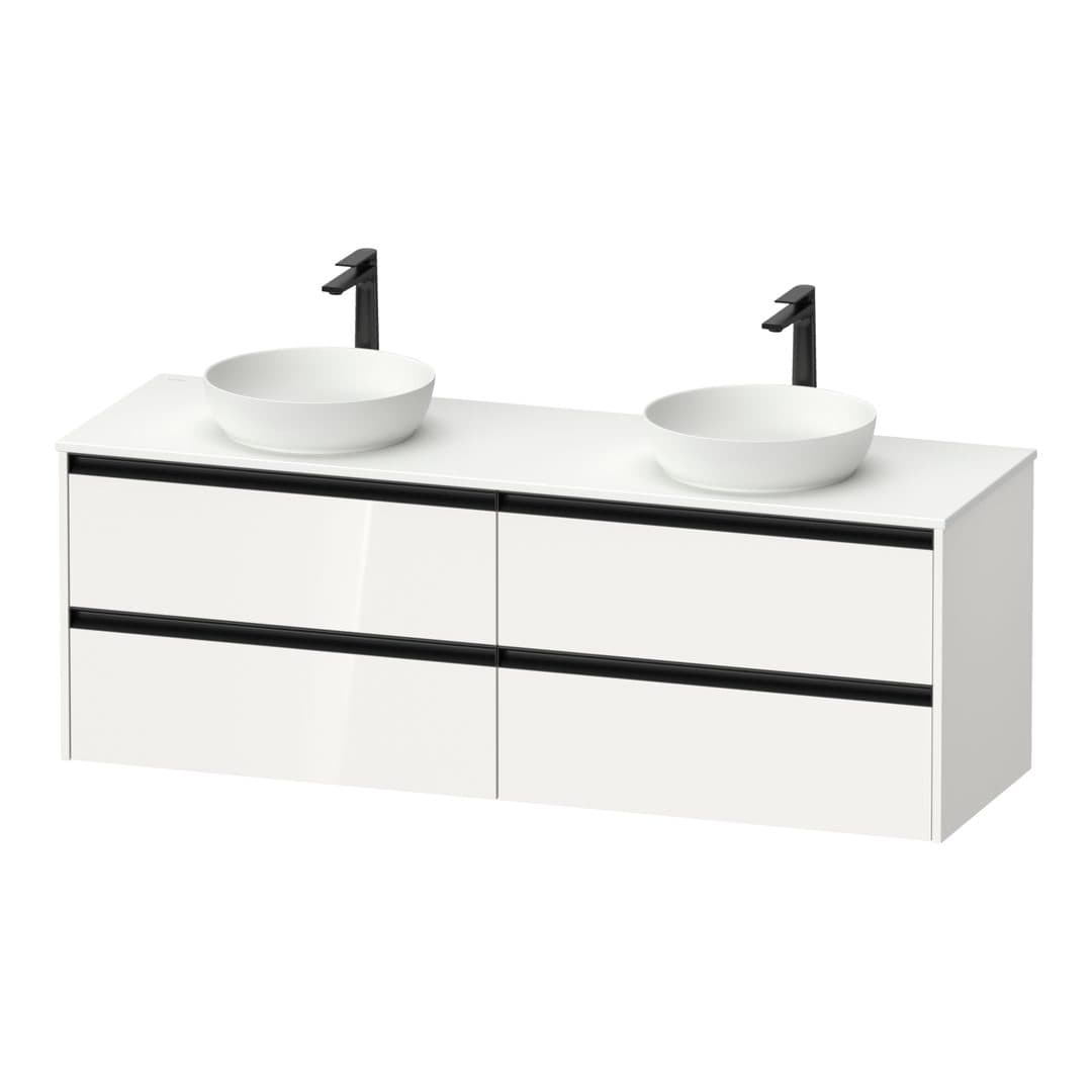 Duravit Sivida – Έπιπλο Νιπτήρα – 1600 mm, για κονσόλα, 4 συρτάρια – White High Gloss, Decor (SV6979B22220000)