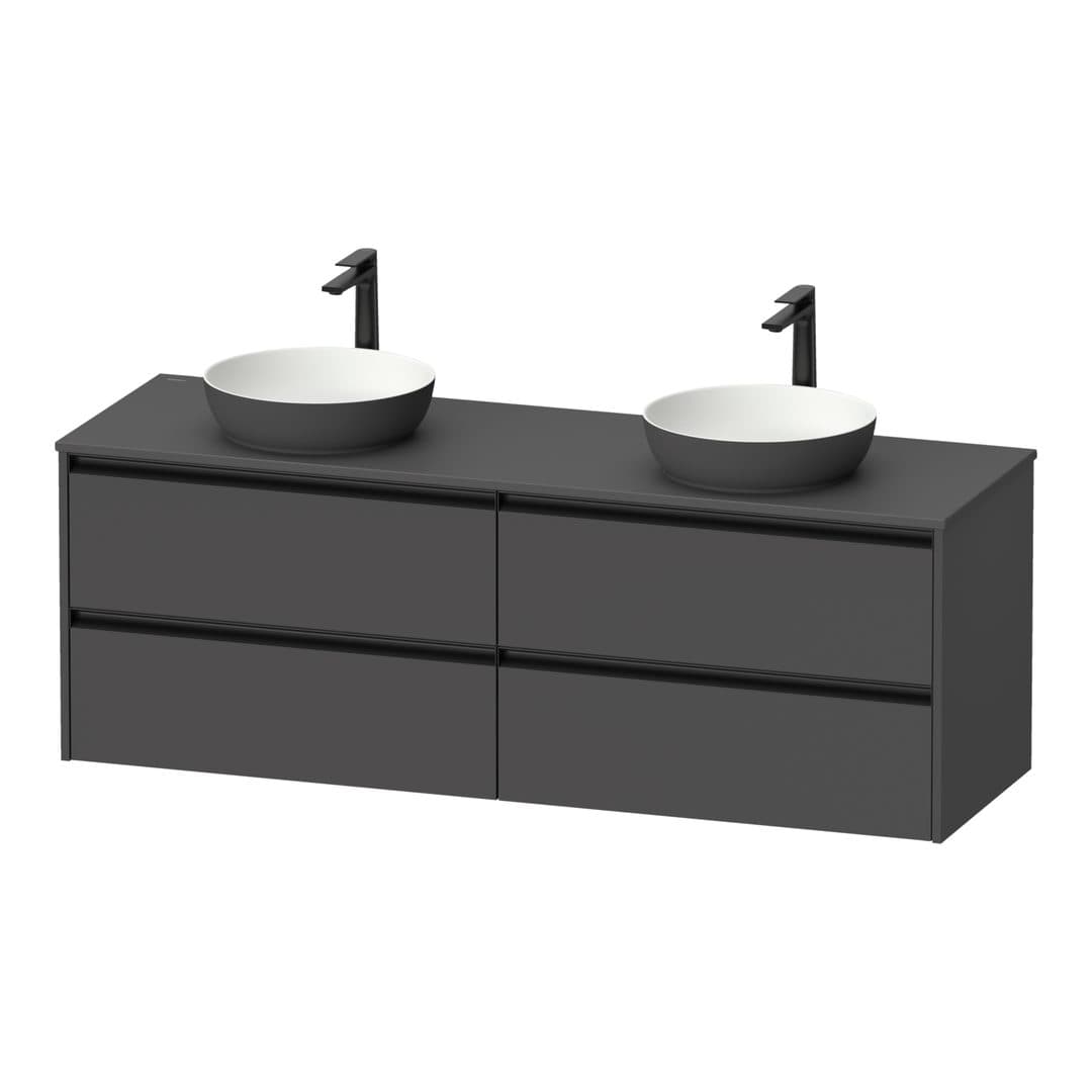 Duravit Sivida – Έπιπλο Νιπτήρα – 1600 mm, για κονσόλα, 4 συρτάρια – Graphite Matt, Decor (SV6979B49490000)