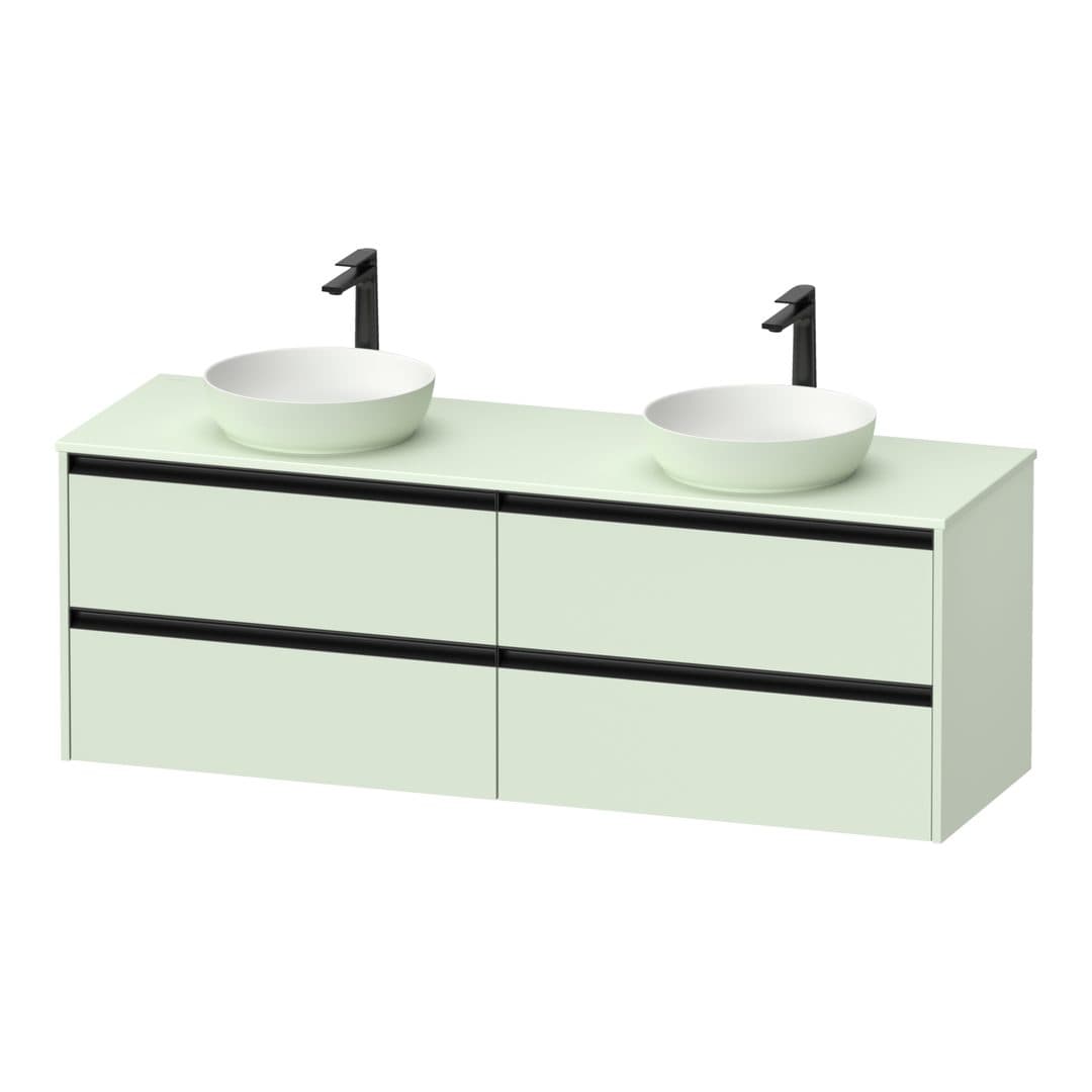 Duravit Sivida – Έπιπλο Νιπτήρα – 1600 mm, για κονσόλα, 4 συρτάρια – Pale Green Matt, Decor (SV6979BHHHH0000)