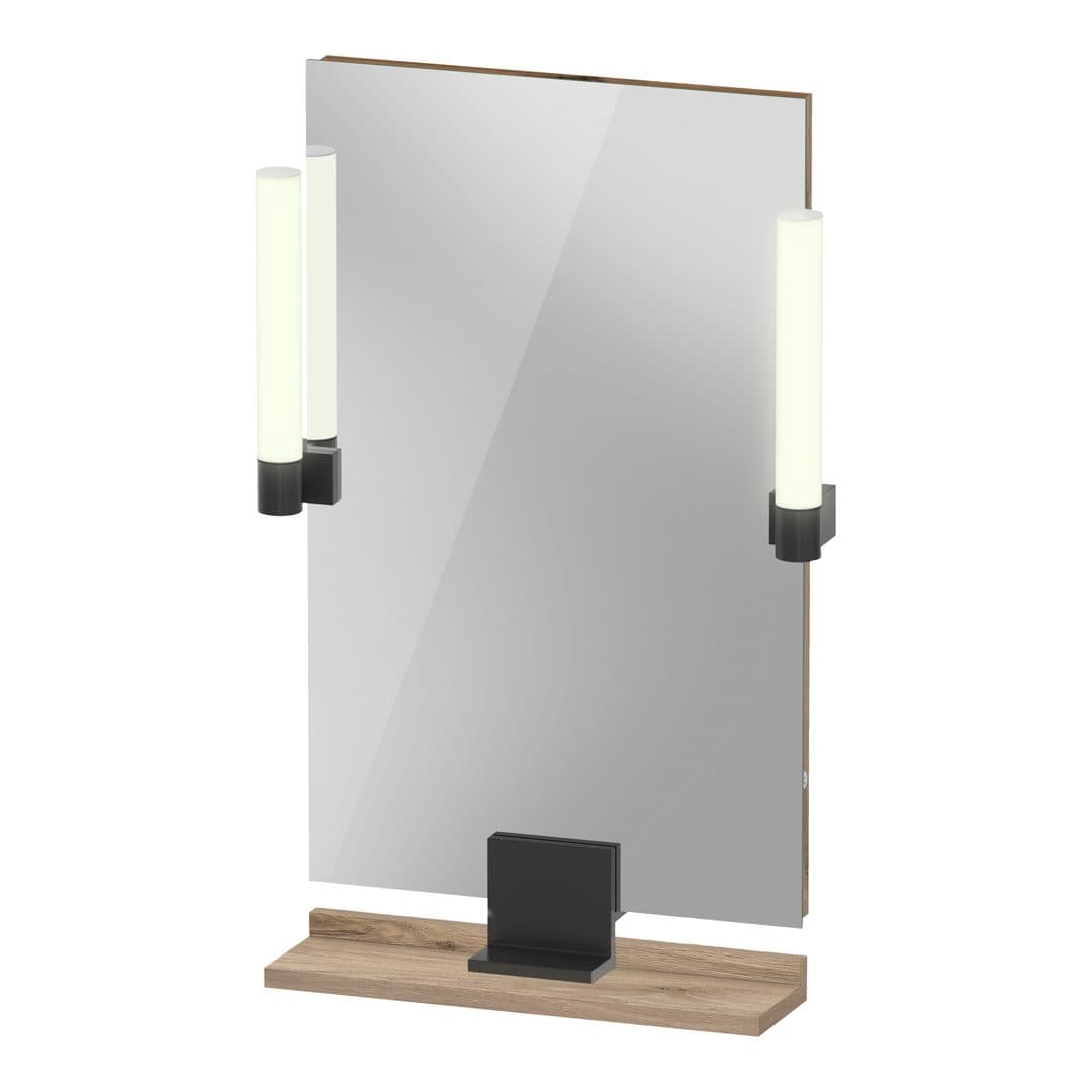 Duravit Sivida – Καθρέπτης Μπάνιου – 450×650 mm, με φωτισμό LED – Marbled Oak Matt (SV74200BD550000)
