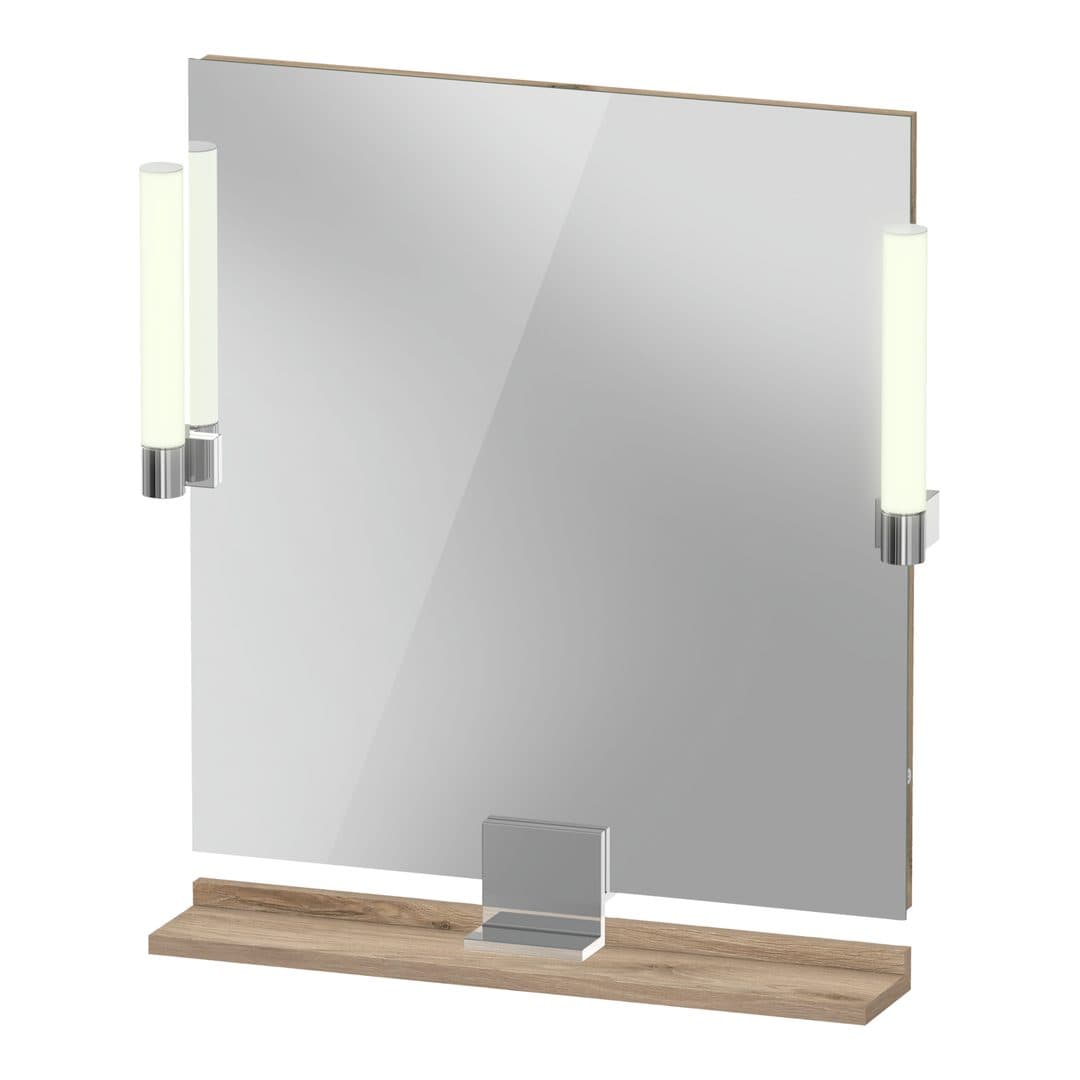 Duravit Sivida – Καθρέπτης Μπάνιου – 650×650 mm, με φωτισμό LED – Marbled Oak Matt (SV7421010550000)