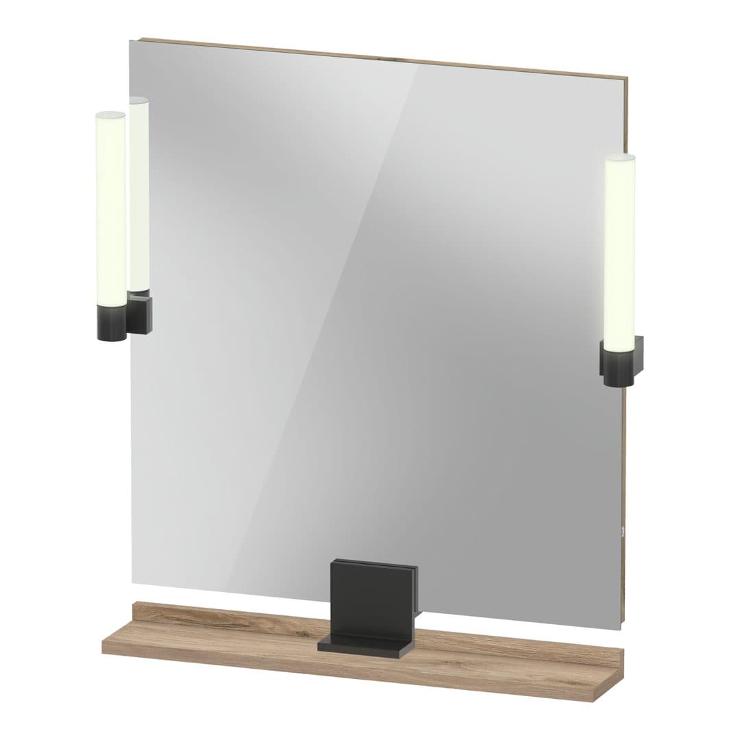 Duravit Sivida – Καθρέπτης Μπάνιου – 650×650 mm, με φωτισμό LED – Marbled Oak Matt (SV74210BD550000)