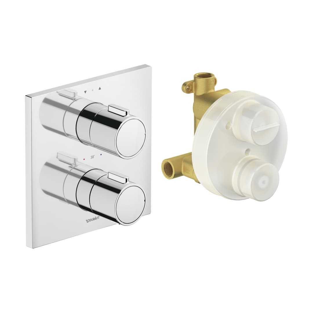 Duravit Thermostatic fittings – Θερμοστατικός Μίκτης Ντους – 2 έξοδοι, σετ, μοντέλο TH4200007 – Chrome High Gloss (TH4200007010)