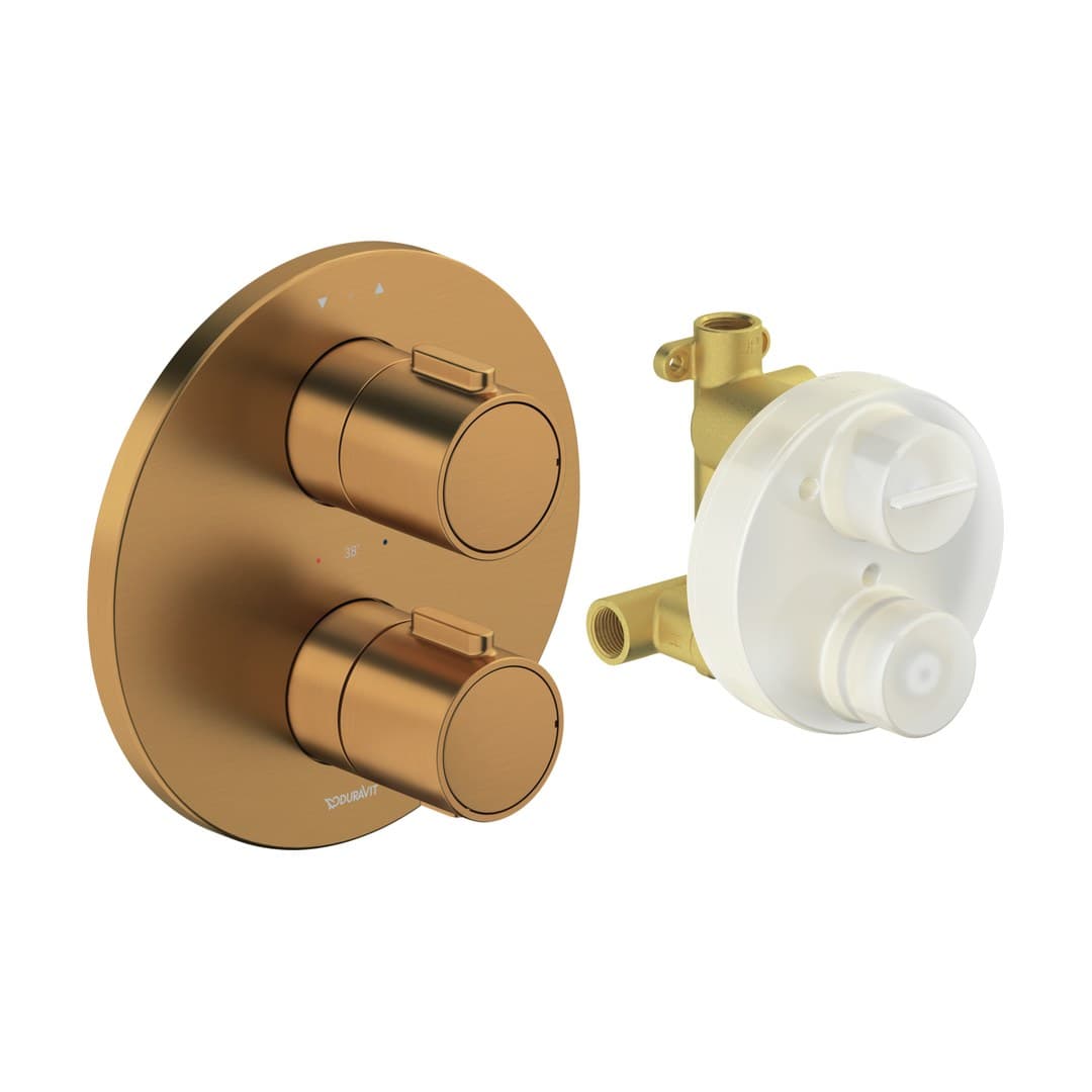 Duravit Thermostatic fittings – Θερμοστατικός Μίκτης Ντους – 2 έξοδοι, σετ – Bronze Brushed (TH4200008004)