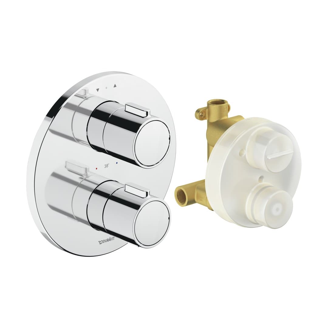 Duravit Thermostatic fittings – Θερμοστατικός Μίκτης Ντους – 2 έξοδοι, σετ, μοντέλο TH4200008 – Chrome High Gloss (TH4200008010)