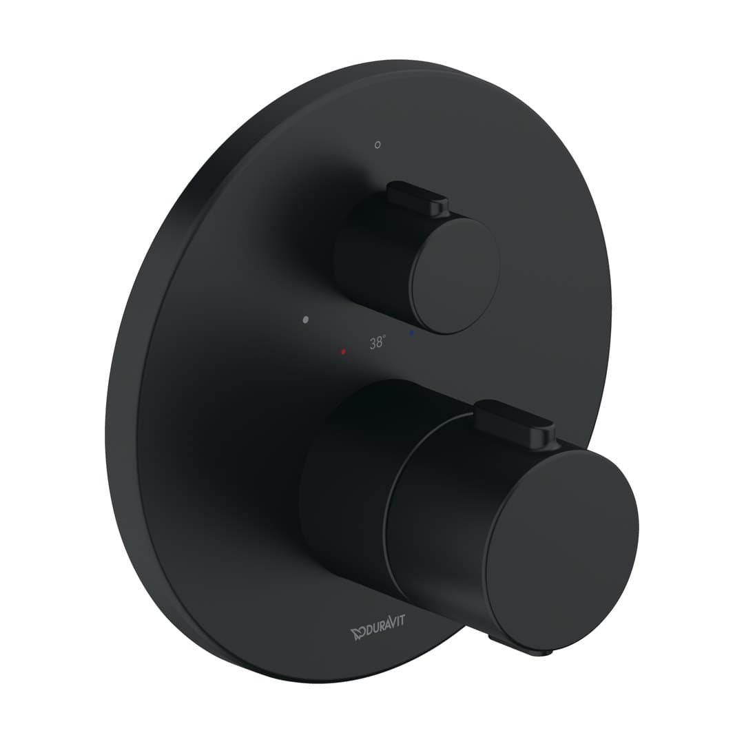 Duravit Thermostatic fittings – Θερμοστατικός Μίκτης Ντους – 1 έξοδος, πλάκα 170×170 mm – Black Matt (TH4200016046)