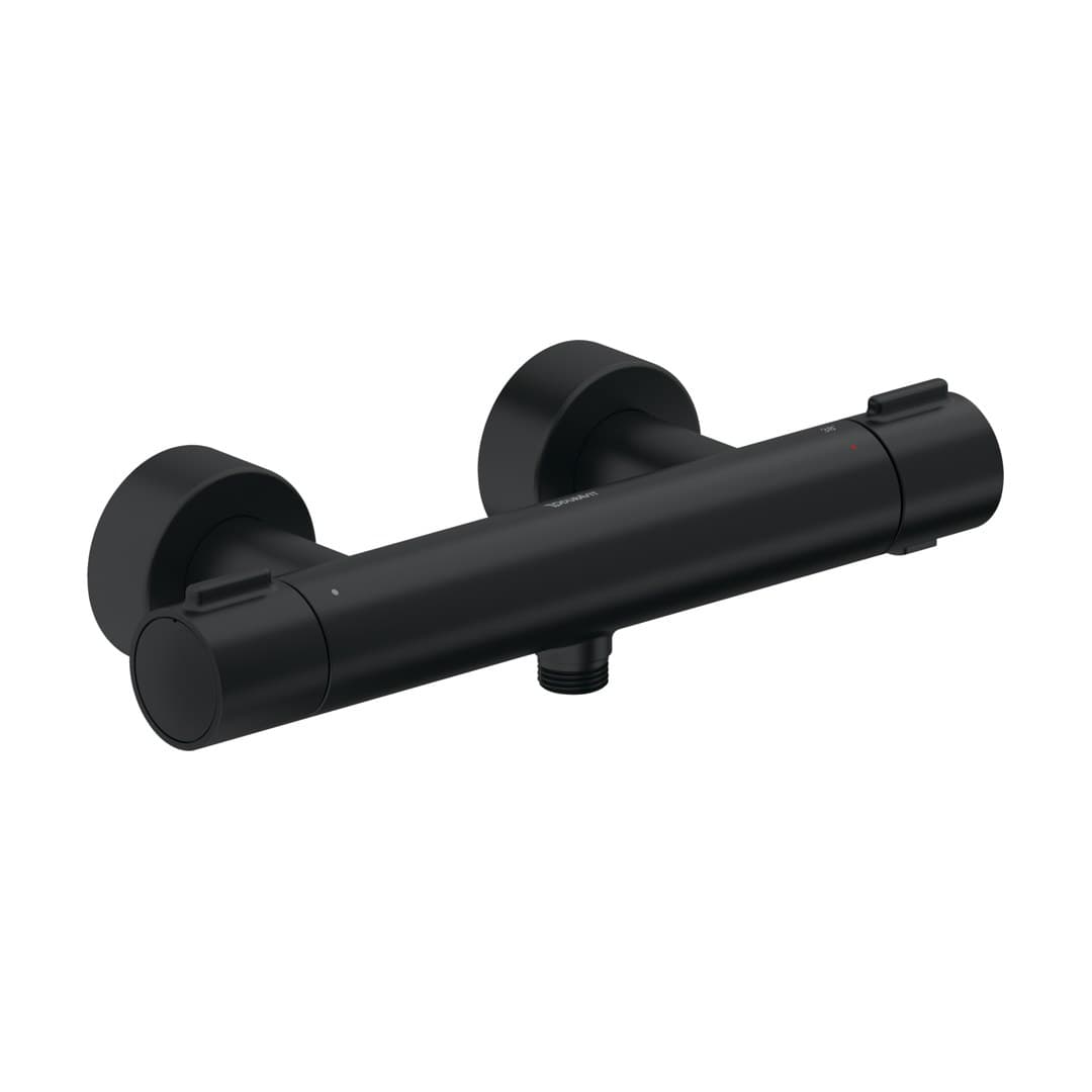 Duravit Thermostatic fittings – Μπαταρία Λουτρού Τοίχου – για ντους, θερμοστατική, 1000 – Black Matt (TH4220000046)