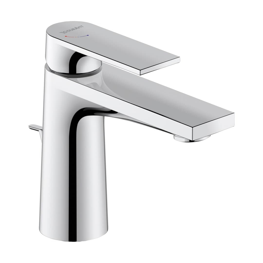 Duravit Tulum by Starck – Μπαταρία Νιπτήρα – S, FreshStart, με βαλβίδα – Chrome High Gloss (TU1011001010)