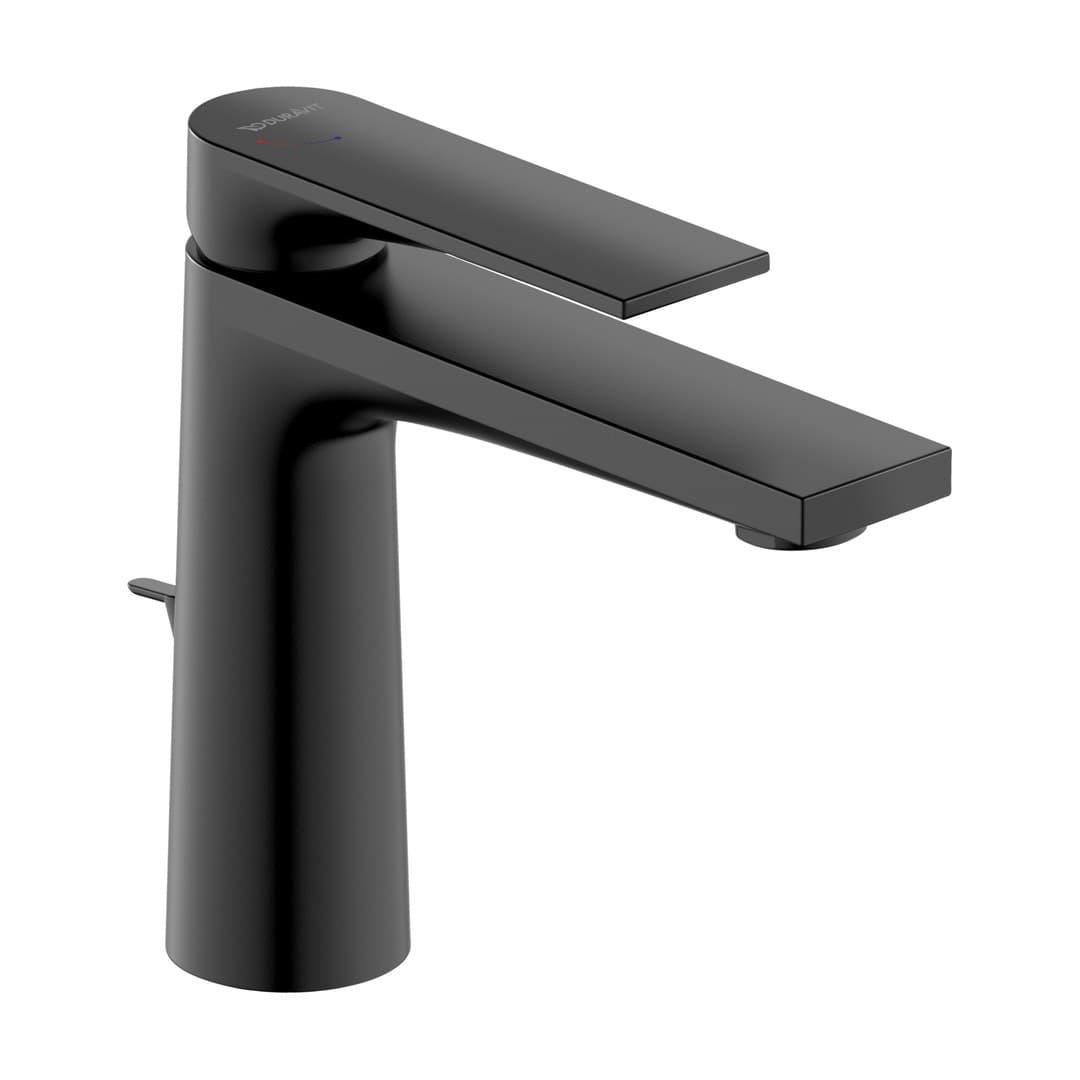 Duravit Tulum by Starck – Μπαταρία Νιπτήρα – M, FreshStart, με βαλβίδα – Black Matt (TU1021001046)