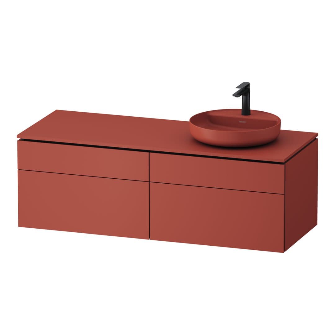 Duravit Vitrium – Έπιπλο Νιπτήρα – 1420 mm, για κονσόλα, 4 συρτάρια, νιπτήρας δεξιά – Cinnamon Matt, Lacquer (VT4870RHCHC0000)