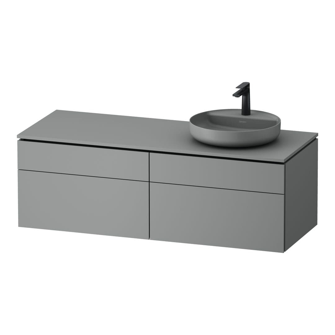 Duravit Vitrium – Έπιπλο Νιπτήρα – 1420 mm, για κονσόλα, 4 συρτάρια, νιπτήρας δεξιά – Light grey Matt, Lacquer (VT4870RHDHD0000)