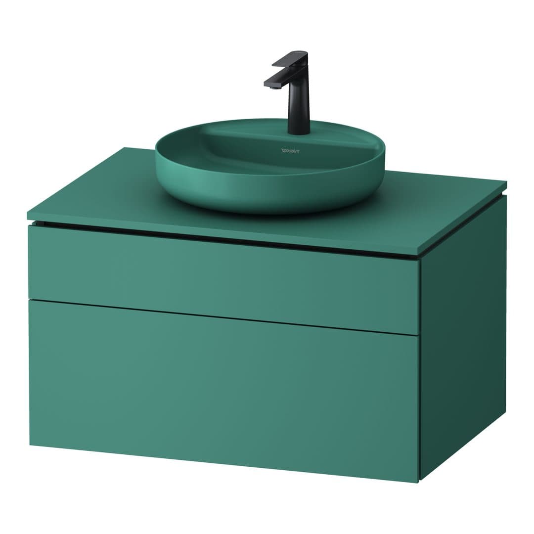 Duravit Vitrium – Έπιπλο Νιπτήρα – 820 mm, για κονσόλα, 2 συρτάρια, νιπτήρας κέντρο – Green blue Matt, Lacquer (VT48800HAHA0000)