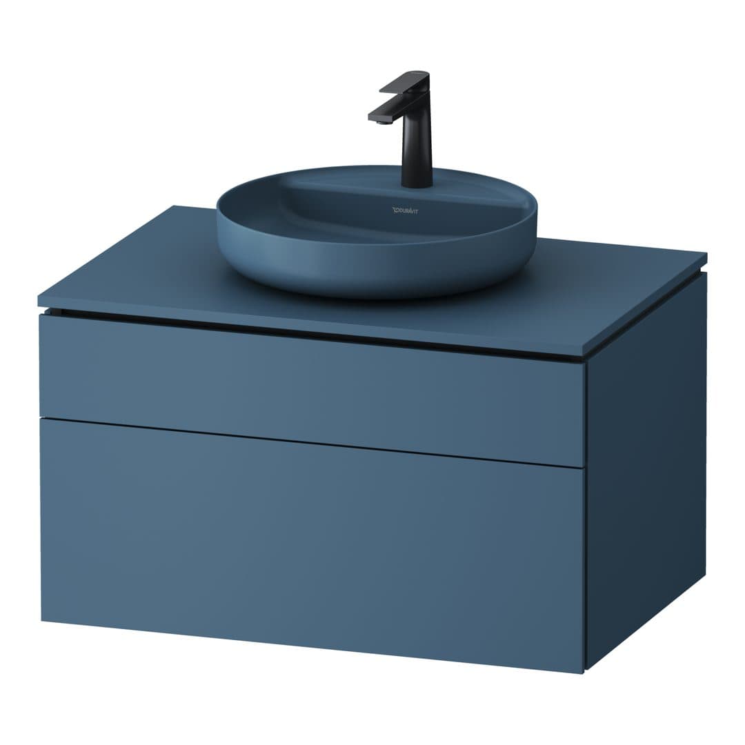 Duravit Vitrium – Έπιπλο Νιπτήρα – 820 mm, για κονσόλα, 2 συρτάρια, νιπτήρας κέντρο – Parlour blue Matt, Lacquer (VT48800HBHB0000)