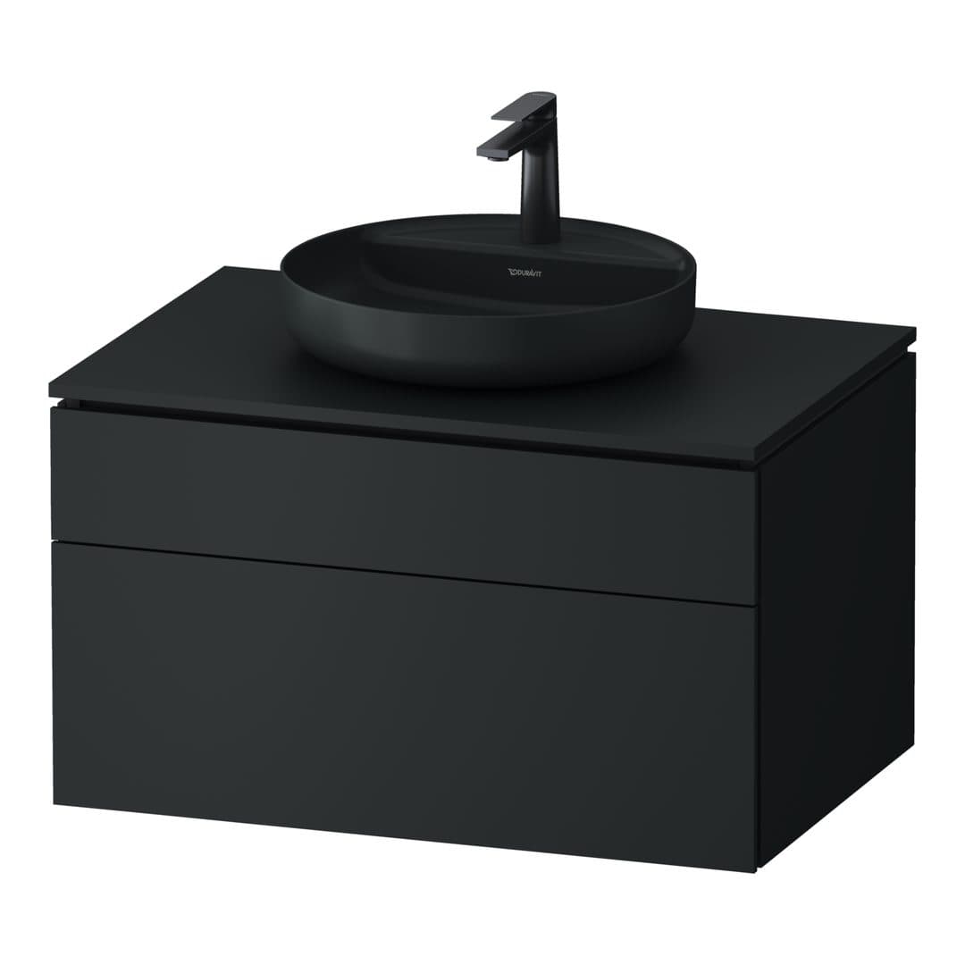 Duravit Vitrium – Έπιπλο Νιπτήρα – 820 mm, για κονσόλα, 2 συρτάρια, νιπτήρας κέντρο, μοντέλο VT4880 – Dark grey Matt, Lacquer (VT48800HEHE0000)