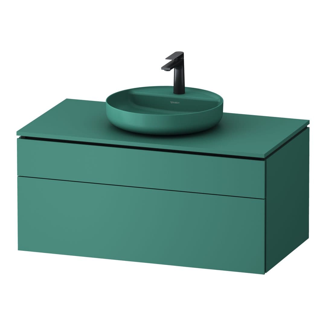 Duravit Vitrium – Έπιπλο Νιπτήρα – 1020 mm, για κονσόλα, 2 συρτάρια, νιπτήρας κέντρο – Green blue Matt, Lacquer (VT48810HAHA0000)