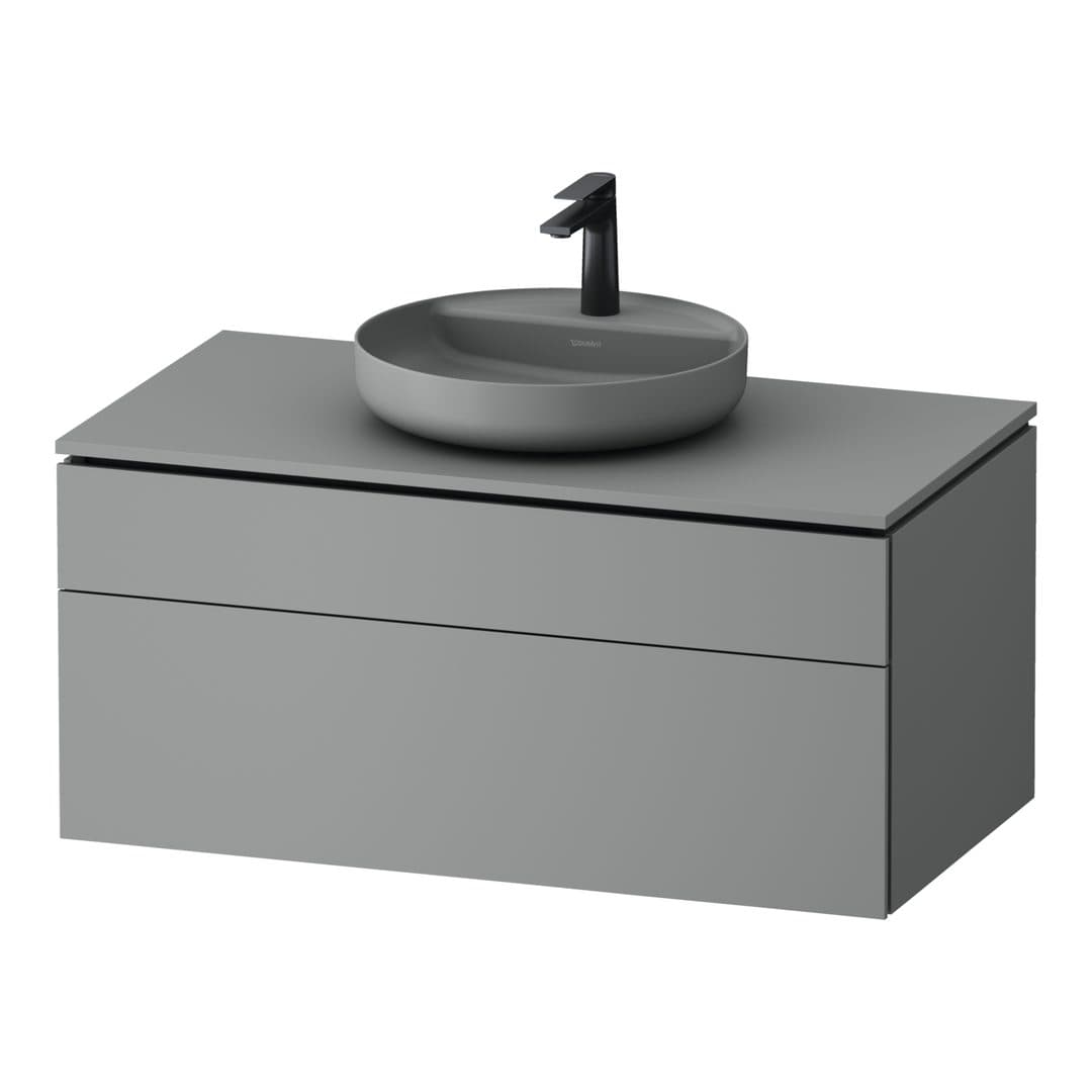 Duravit Vitrium – Έπιπλο Νιπτήρα – 1020 mm, για κονσόλα, 2 συρτάρια, νιπτήρας κέντρο – Light grey Matt, Lacquer (VT48810HDHD0000)