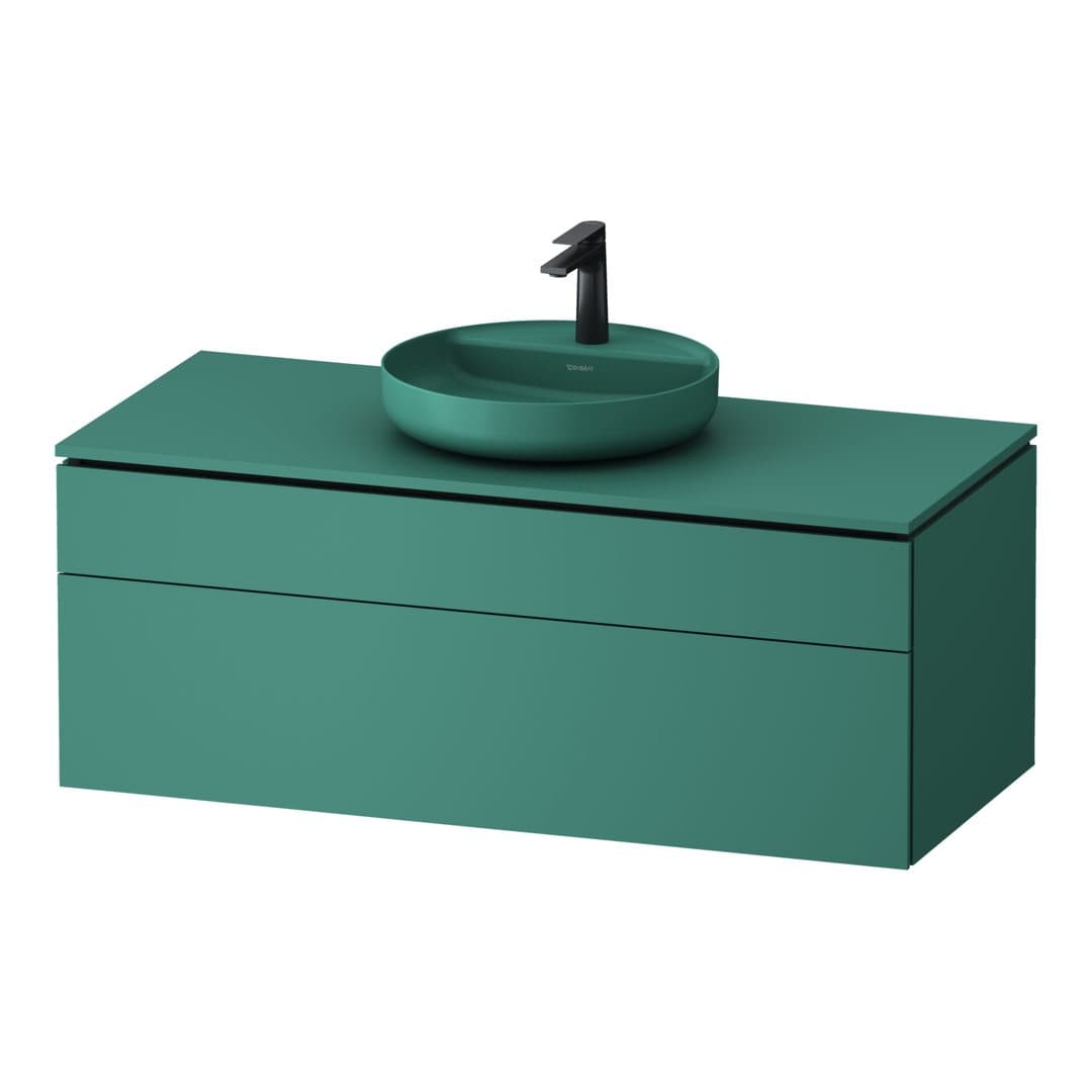 Duravit Vitrium – Έπιπλο Νιπτήρα – 1220 mm, για κονσόλα, 2 συρτάρια, νιπτήρας κέντρο – Green blue Matt, Lacquer (VT48820HAHA0000)