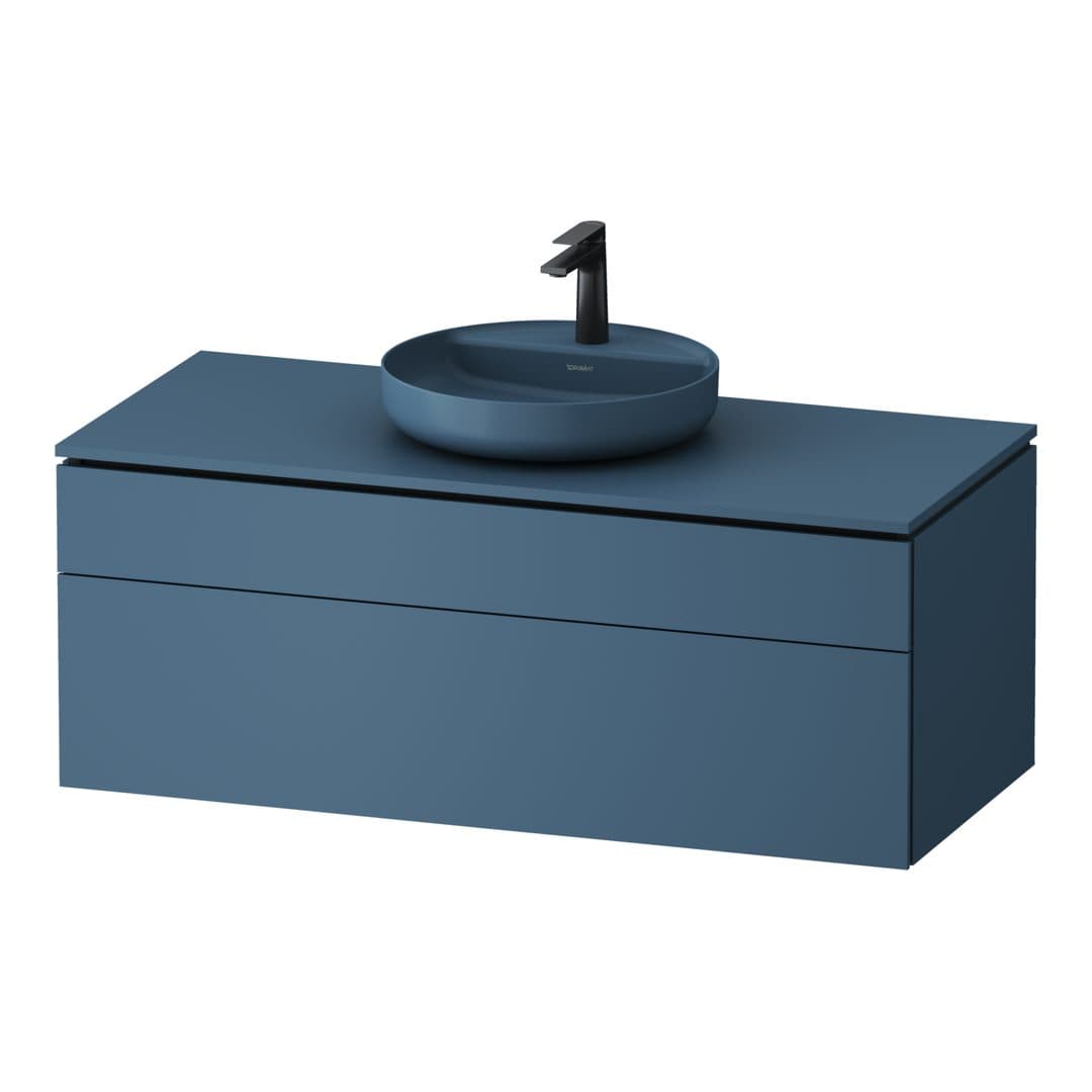 Duravit Vitrium – Έπιπλο Νιπτήρα – 1220 mm, για κονσόλα, 2 συρτάρια, νιπτήρας κέντρο – Parlour blue Matt, Lacquer (VT48820HBHB0000)