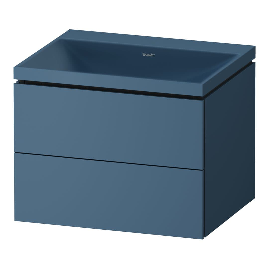 Duravit Vitrium – Έπιπλο Νιπτήρα – 600 mm, με νιπτήρα, 2 συρτάρια, νιπτήρας κέντρο, έκδοση N – Parlour blue Matt, Lacquer (VT6950NHBHB0000)