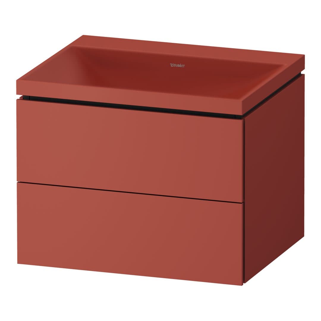 Duravit Vitrium – Έπιπλο Νιπτήρα – 600 mm, με νιπτήρα, 2 συρτάρια, νιπτήρας κέντρο, έκδοση N – Cinnamon Matt, Lacquer (VT6950NHCHC0000)