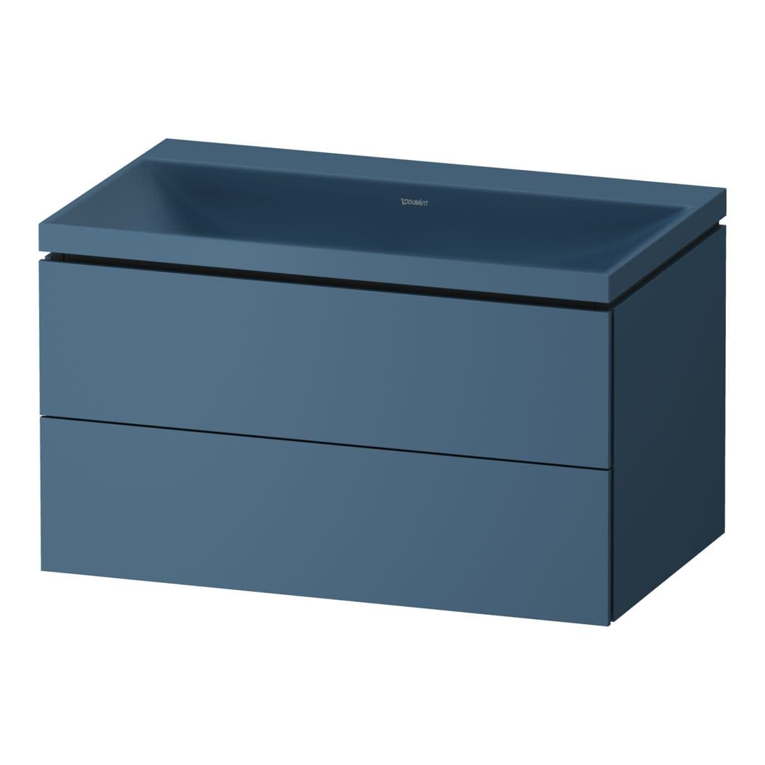 Duravit Vitrium – Έπιπλο Νιπτήρα – 800 mm, με νιπτήρα, 2 συρτάρια, νιπτήρας κέντρο, έκδοση N – Parlour blue Matt, Lacquer (VT6951NHBHB0000)