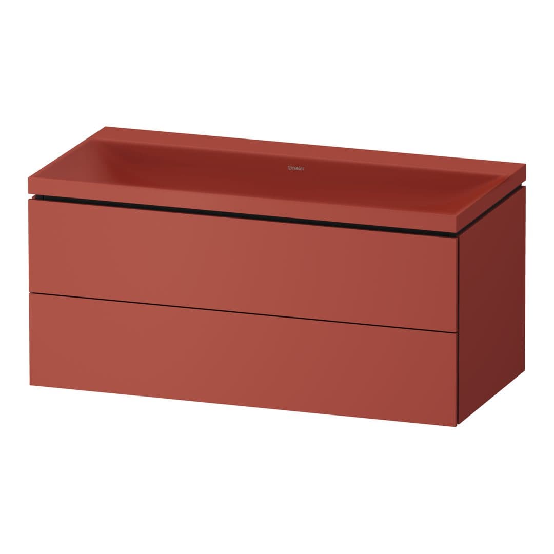 Duravit Vitrium – Έπιπλο Νιπτήρα – 1000 mm, με νιπτήρα, 2 συρτάρια, νιπτήρας κέντρο, έκδοση N – Cinnamon Matt, Lacquer (VT6952NHCHC0000)