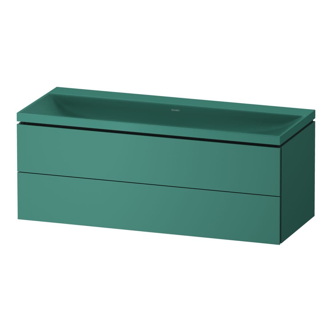 Duravit Vitrium – Έπιπλο Νιπτήρα – 1200 mm, με νιπτήρα, 2 συρτάρια, νιπτήρας κέντρο, έκδοση N – Green blue Matt, Lacquer (VT6953NHAHA0000)