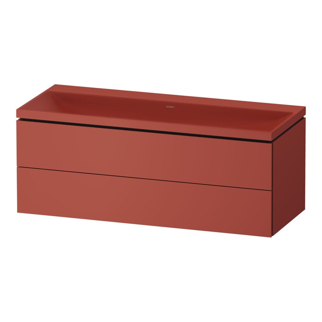 Duravit Vitrium – Έπιπλο Νιπτήρα – 1200 mm, με νιπτήρα, 2 συρτάρια, νιπτήρας κέντρο, έκδοση N – Cinnamon Matt, Lacquer (VT6953NHCHC0000)