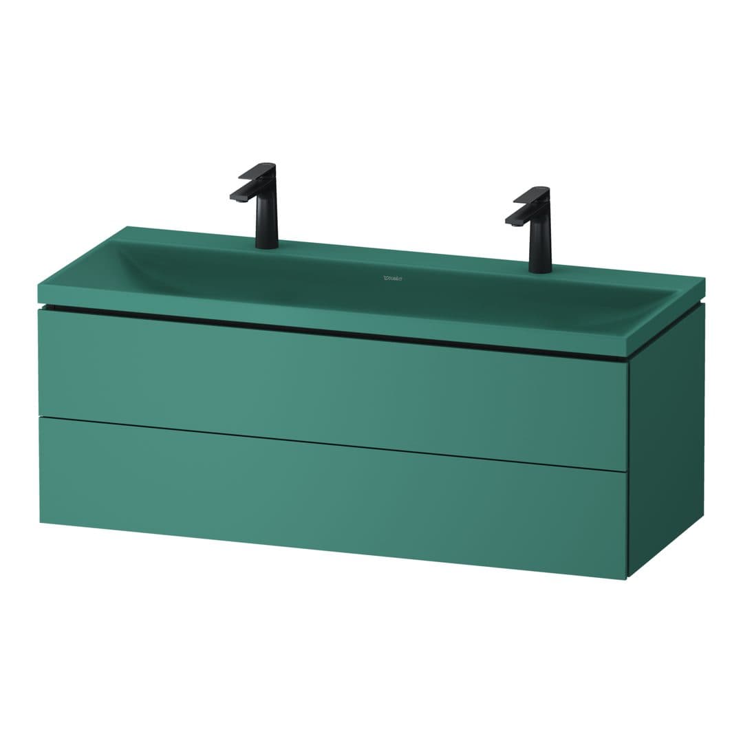 Duravit Vitrium – Έπιπλο Νιπτήρα – 1200 mm, με νιπτήρα, 2 συρτάρια, νιπτήρας κέντρο, έκδοση O, μοντέλο VT6954 – Green blue Matt, Lacquer (VT6954OHAHA0000)