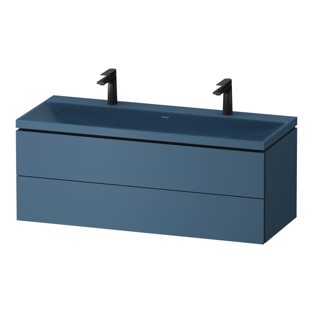 Duravit Vitrium – Έπιπλο Νιπτήρα – 1200 mm, με νιπτήρα, 2 συρτάρια, νιπτήρας κέντρο, έκδοση O, μοντέλο VT6954 – Parlour blue Matt, Lacquer (VT6954OHBHB0000)