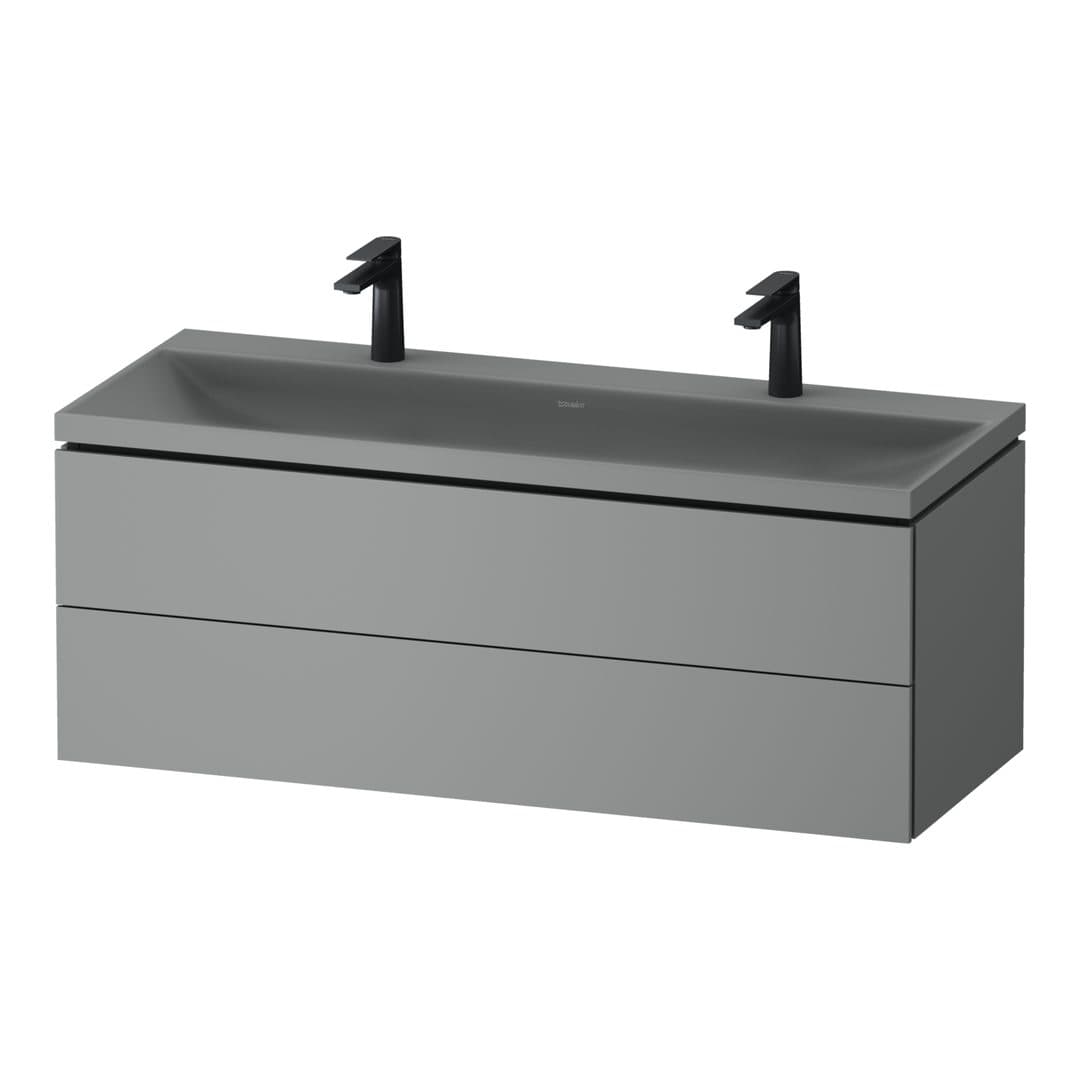 Duravit Vitrium – Έπιπλο Νιπτήρα – 1200 mm, με νιπτήρα, 2 συρτάρια, νιπτήρας κέντρο, έκδοση O, μοντέλο VT6954 – Light grey Matt, Lacquer (VT6954OHDHD0000)