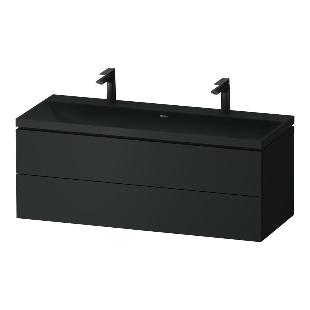 Duravit Vitrium – Έπιπλο Νιπτήρα – 1200 mm, με νιπτήρα, 2 συρτάρια, νιπτήρας κέντρο, έκδοση O, μοντέλο VT6954 – Dark grey Matt, Lacquer (VT6954OHEHE0000)