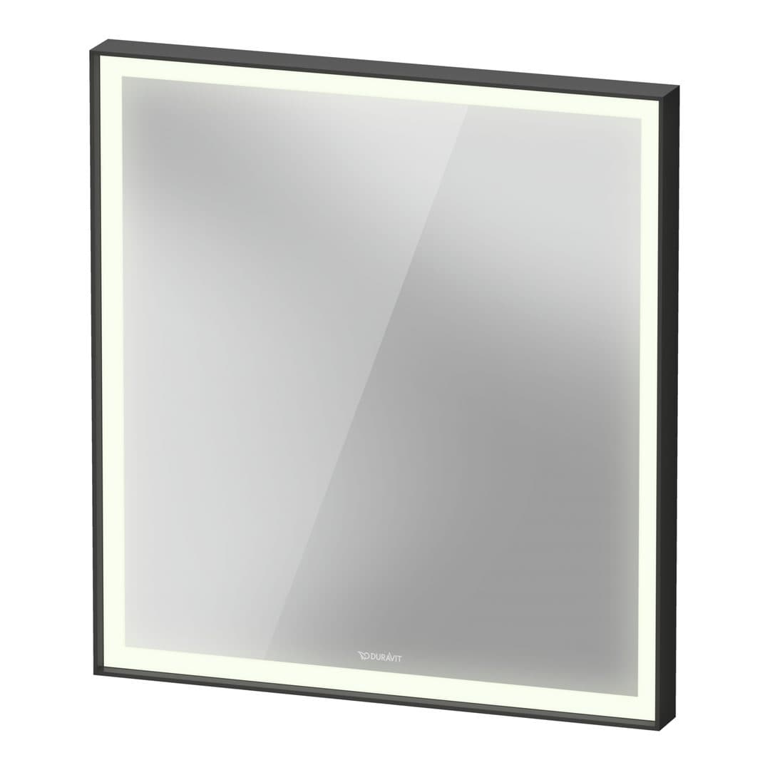 Duravit Vitrium – Καθρέπτης Μπάνιου – 650×700 mm, με φωτισμό LED, έκδοση Sensor control interior lighting – Graphite Aluminium Matt (VT7096049497100)