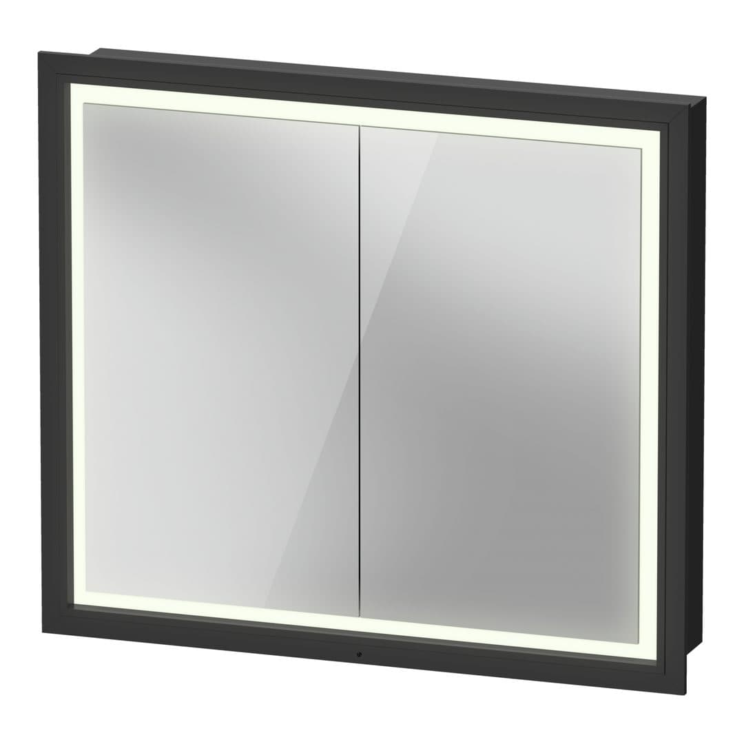 Duravit Vitrium – Καθρέπτης Μπάνιου – 800×700 mm, καθρεπτοντούλαπο, 2 πόρτες, με φωτισμό LED, έκδοση Sensor control interior lighting – Graphite (VT7161049496000)