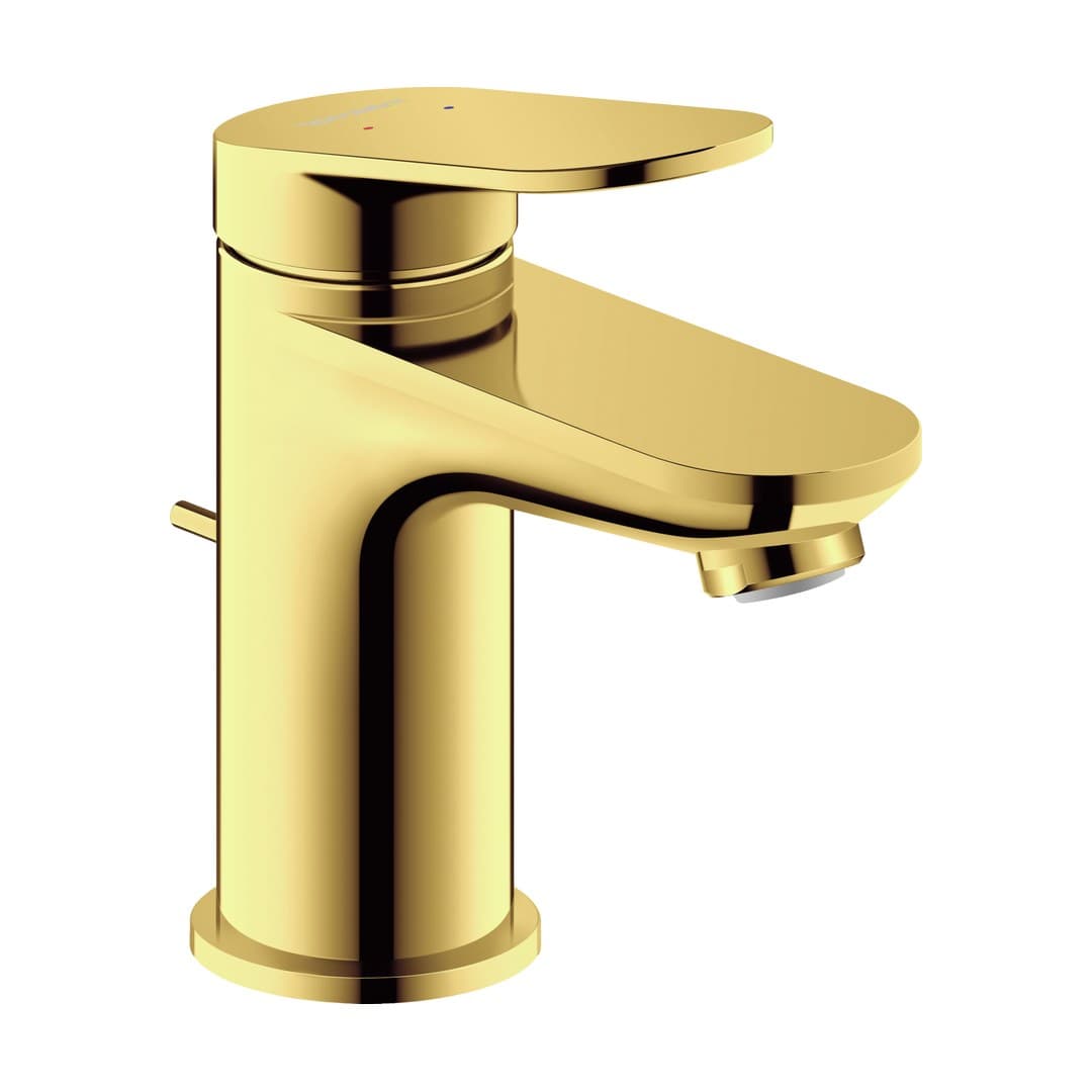 Duravit Wave – Μπαταρία Νιπτήρα – S, με βαλβίδα – Gold Polished (WA1010001034)