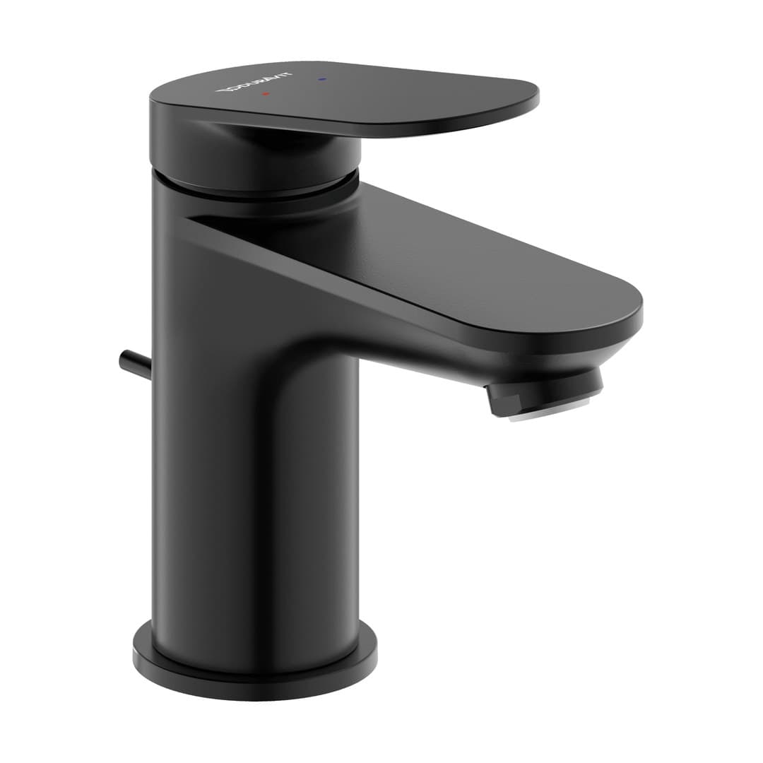 Duravit Wave – Μπαταρία Νιπτήρα – S, με βαλβίδα – Black Matt (WA1010001046)
