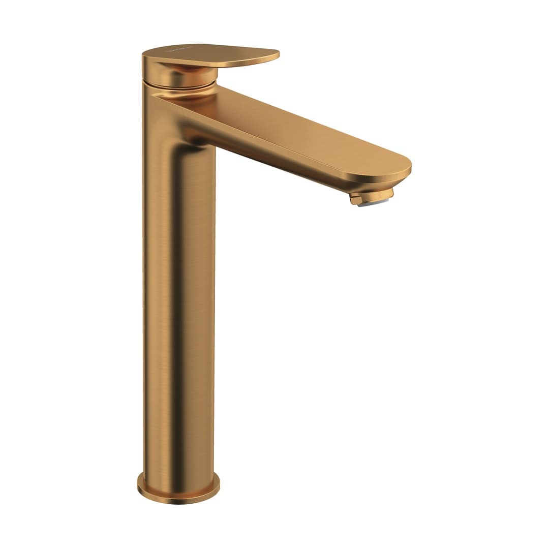 Duravit Wave – Μπαταρία Νιπτήρα Ψηλή – σύνδεση σπιράλ 3/8" – Bronze Brushed (WA1040002004)