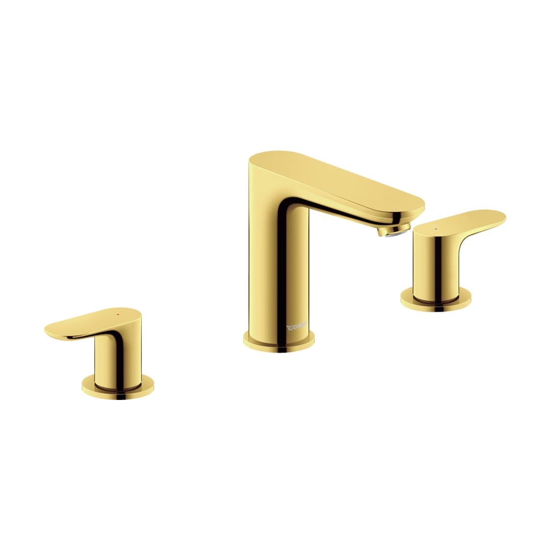 Duravit Wave – Μπαταρία Νιπτήρα – 3 οπών, σύνδεση σπιράλ 3/8" – Gold Polished (WA1060005034)